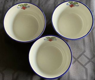 Set of 3 Maxcera Yellow Talavera Soup Cereal Bowls - 5 7/8 