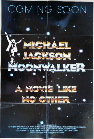 Moonwalker 1988 Michael Jackson Us Advance One Sheet Poster