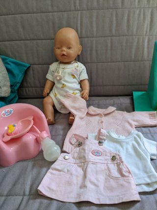 Zapf 1998 - 2000 Baby Born Doll W/ Clothes