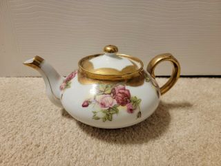 Vintage Norcrest Golden Rose Teapot 3