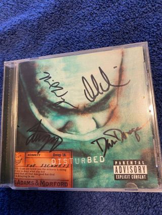 Disturbed - The Sickness Cd Signed By All 4 Band Members.  Includes Ticket Stub
