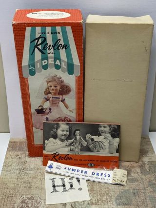 Vintage Ideal Little Miss Revlon Doll Box And Pampleths Empty Box,  No Doll