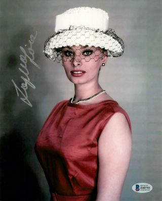 Sophia Loren Legendary Actress Signed 8x10 W/ Bas Z00793