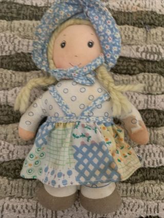 Vintage Knickerbocker Plush Holly Hobbie 6” Fabric Doll 1974