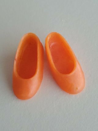 Vintage Rock Flower Mod Orange Shoes High Heelstriki Miki Pippa Dawn Sz