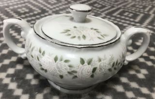 Vintage Sheffield Fine China " Classic " 501 Floral Sugar Bowl W Lid Japan