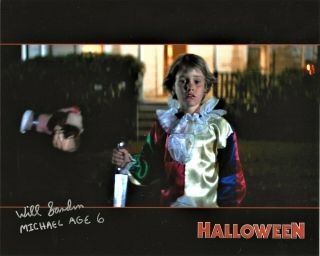 Michael Myers Signed Photo 1978 Halloween Will Sandin Michael Age 6 Horror Movie