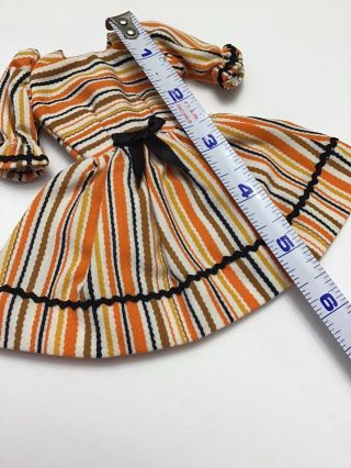 Vintage Baby Doll Dress Ideal Vogue Bisque Effanbee French German Striped Small 2