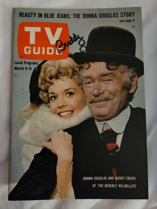 Buddy Ebsen Signed Tv Guide March 9 - 15,  1963 The Beverly Hillbillies