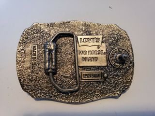 Levi Strauss & Co.  Quality Clothing Two Horse Brand Belt Buckle Limited Edition 2