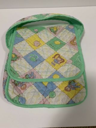 Vintage 1983 Cabbage Patch Kids Quilted Diaper Travel Storage Bag Vguc