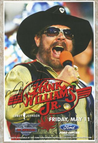 Hank Williams Jr Autographed Concert Poster