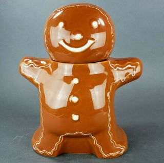 Hartstone Usa Gingerbread Man Cookie Jar 11.  5 " Tall Pottery Zanesville Oh