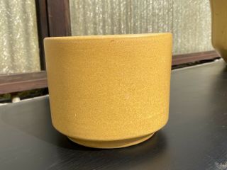 Mid - Century Modern Gainey Ceramics Ac - 6 Speckled Mustard Yellow Planter