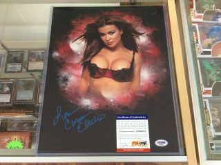 Carmen Electra Solo Red Authentic Autographed 11 X 14 Photo Signed Psa