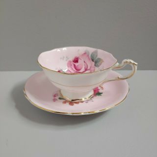 Vintage Antique Paragon Pink Cabbage Rose Tea Cup And Saucer Nr