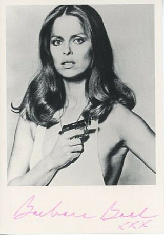 Barbara Bach Signed 4x6 Photo Card James Bond 007 The Spy Who Loved Me