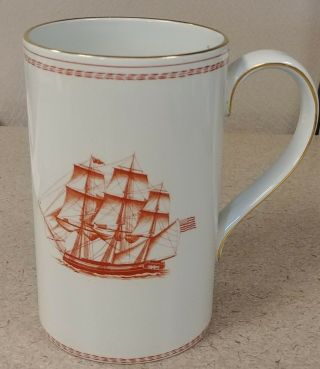 Vintage Spode Red Trade Winds W128 Grand Mug 5 " Tall - Limited Edition C.  1805