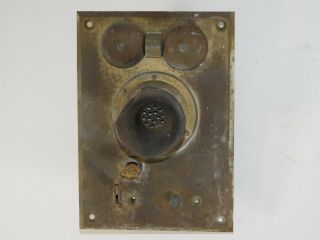 Antique Sh Couch Brass Wall Vtg Apartment Home Intercom 2 Bell Ringer Telephone