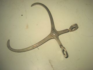 Antique Napier Ice Block Spring Loaded Sugar Ice Cube Hook Tongs Pat Applied For