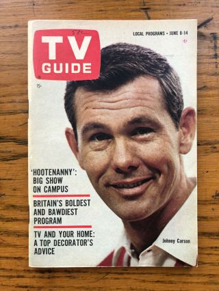 June 8 - 14 1963 Tv Guide Tonight Show Johnny Carson - Detroit Edition