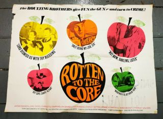 Rotten To The Core Uk Quad Film Movie Poster 1965 Retro Vintage