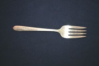 Oneida Royal Rose Cold Meat Serving Fork Nobility Silver Plate Vintage 1939