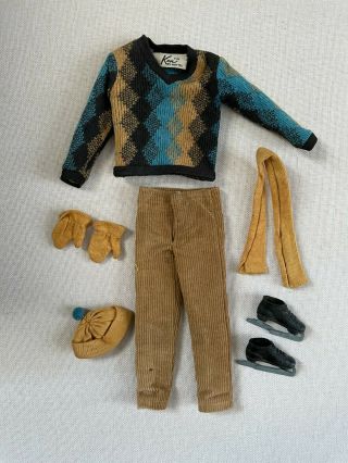 Vintage Barbie Ken Doll Fun On Ice Complete Outfit 791