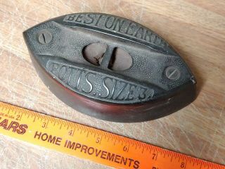 Antique Cast Iron Wrought Iron Clothes Iron Potts Size 3 Best On Earth 5,  Lbs