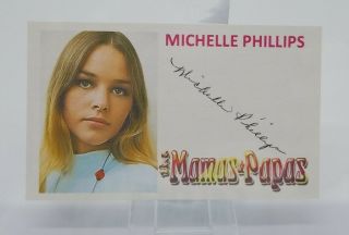 Michelle Phillips The Mamas & Papas / Actress Signed 3x5 Index Card Autograph