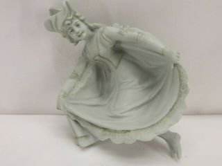28/9 Schafer Vater German Porcelain Figural Flipper Naughty Green Lady