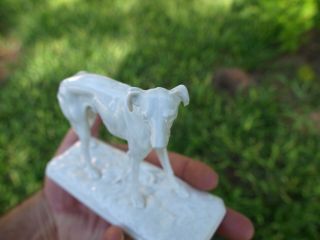 Vintage Nymphenburg 128 White Porcelain Greyhound Dog Figure PJ Mene Chipped Ear 2