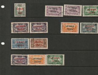 Alaouites,  Latakia very fine lot on 3 pages 3