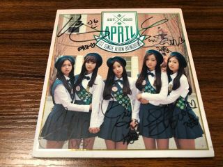 April - Album Autograph All Member Signed Promo Album Kpop