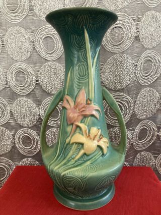 Roseville Green Zephyr Lily Vase 140 - 10