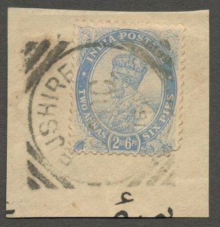 Aop Busrah Iraq Squared Circle On India 1911 Kgv 2a6p On Piece Sg Z180 £27