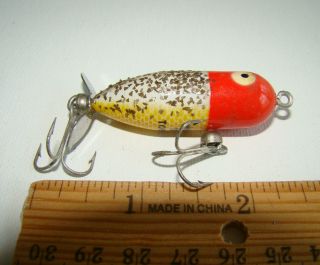 Heddon Tiny Torpedo Fishing Lure 2 " Long " Red Nose Silv Back&side /yellow Bel