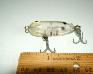 Heddon Tiny Torpedo Fishing Lure 2 " Long " Clear In Color "