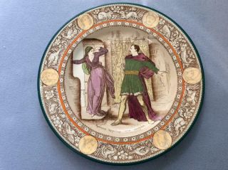 Wedgwood Ivanhoe Rebecca Repelling The Templar Polychrome 10 1/4 " Plate A4510