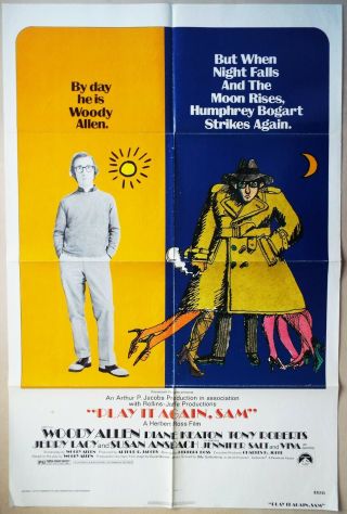 Play It Again Sam 1976 Re - Release Woody Allen Us One Sheet Poster