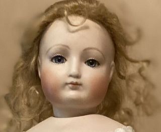 Sandy Blonde Upswept Style Wig For Modern Antique Doll Tagged Size 6” - 7”