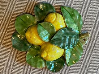 Vietri Pottery Wall Hanging With Lemon.  Made/painted By Hand In Italy