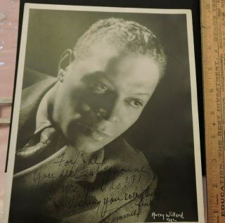 Orig C.  1945 Black Negro Entertainer Singer Jimmie Autograph Photo Avery Willard