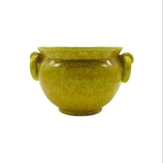 Vintage Mcm Italy Art Pottery Vase Planter Yellow