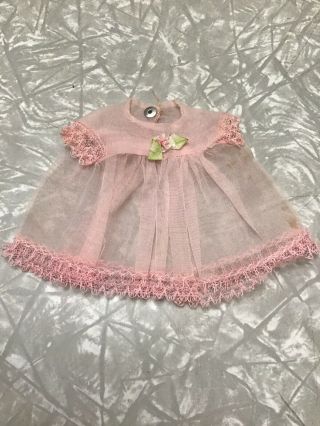 Vintage Baby Doll Dress Ideal Vogue Bisque Effanbee French German Small Pink