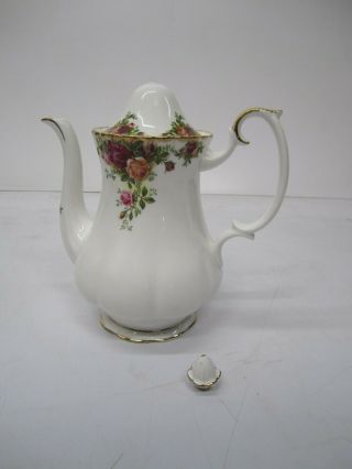 Vtg Royal Albert England Bone China Old Country Roses Tea Coffee Pot & Lid