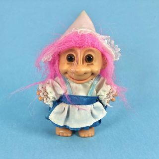 Vintage Russ Troll Doll 5 " Dutch Girl Holland Netherlands Outfit Pink World