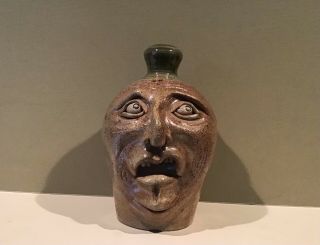 Ugly Face Jug With Clay Teeth Signed By Artist ‘91