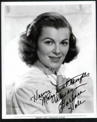 Barbara Hale - Signed Vintage Celebrity Autograph Photo - Perry Mason