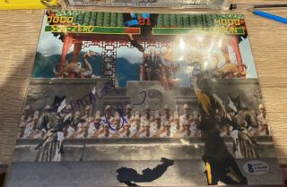 Mortal Kombat Scorpion Vs Sub - Zero Print Signed By Daniel Pesina (beckett)